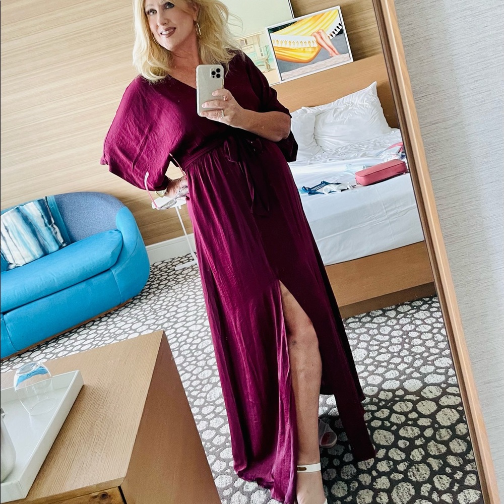 Shop Red Dress Maxi Dress size L